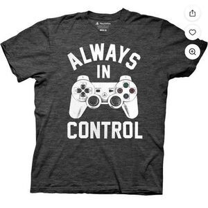 PlayStation "Always in Control" T-Shirt featuring the Sony DualSense Controller